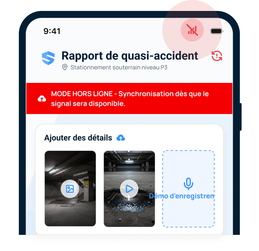 A near-miss is captured in about 90 seconds from a phone, with photo and location, no app required