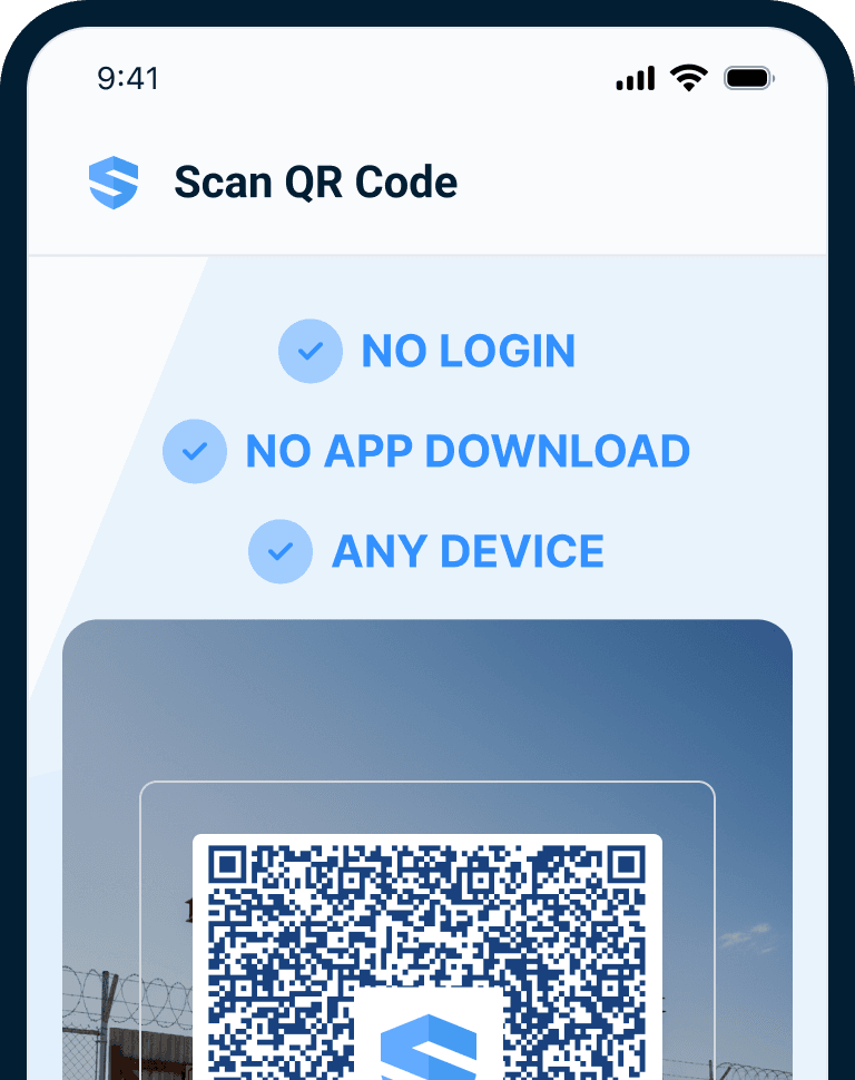 Scan QR Code mobile screen: no login, no app download, any device